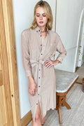 Ry Shirtdress- Idun Stripes Ginger Polar