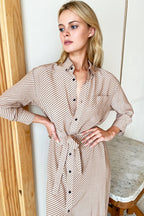 Ry Shirtdress- Idun Stripes Ginger Polar