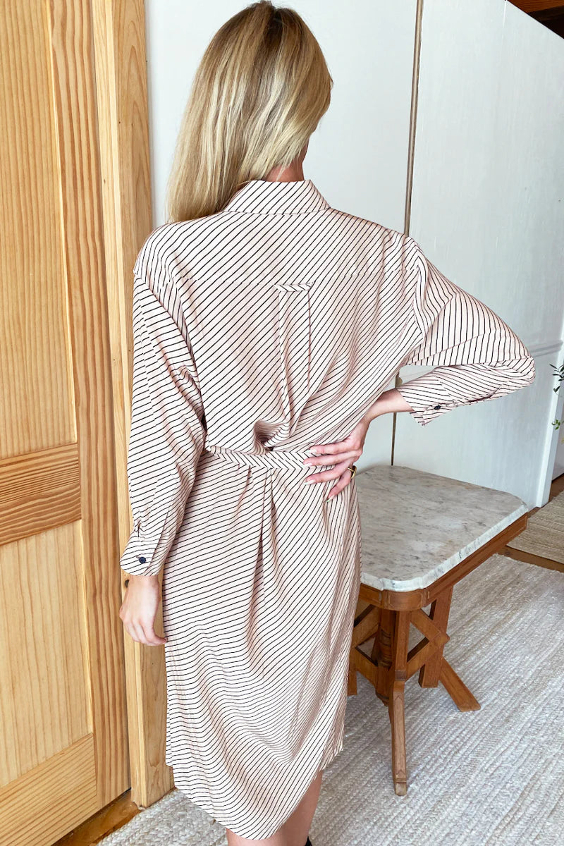 Ry Shirtdress- Idun Stripes Ginger Polar