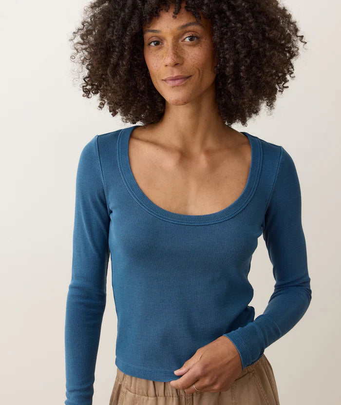 Lexi Rib Sun-In Scoop Tee