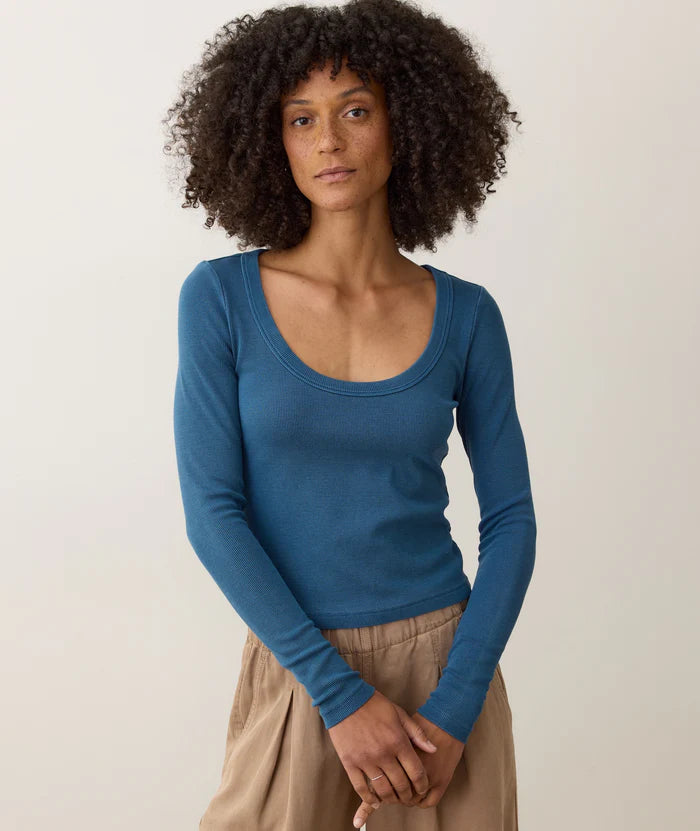Lexi Rib Sun-In Scoop Tee