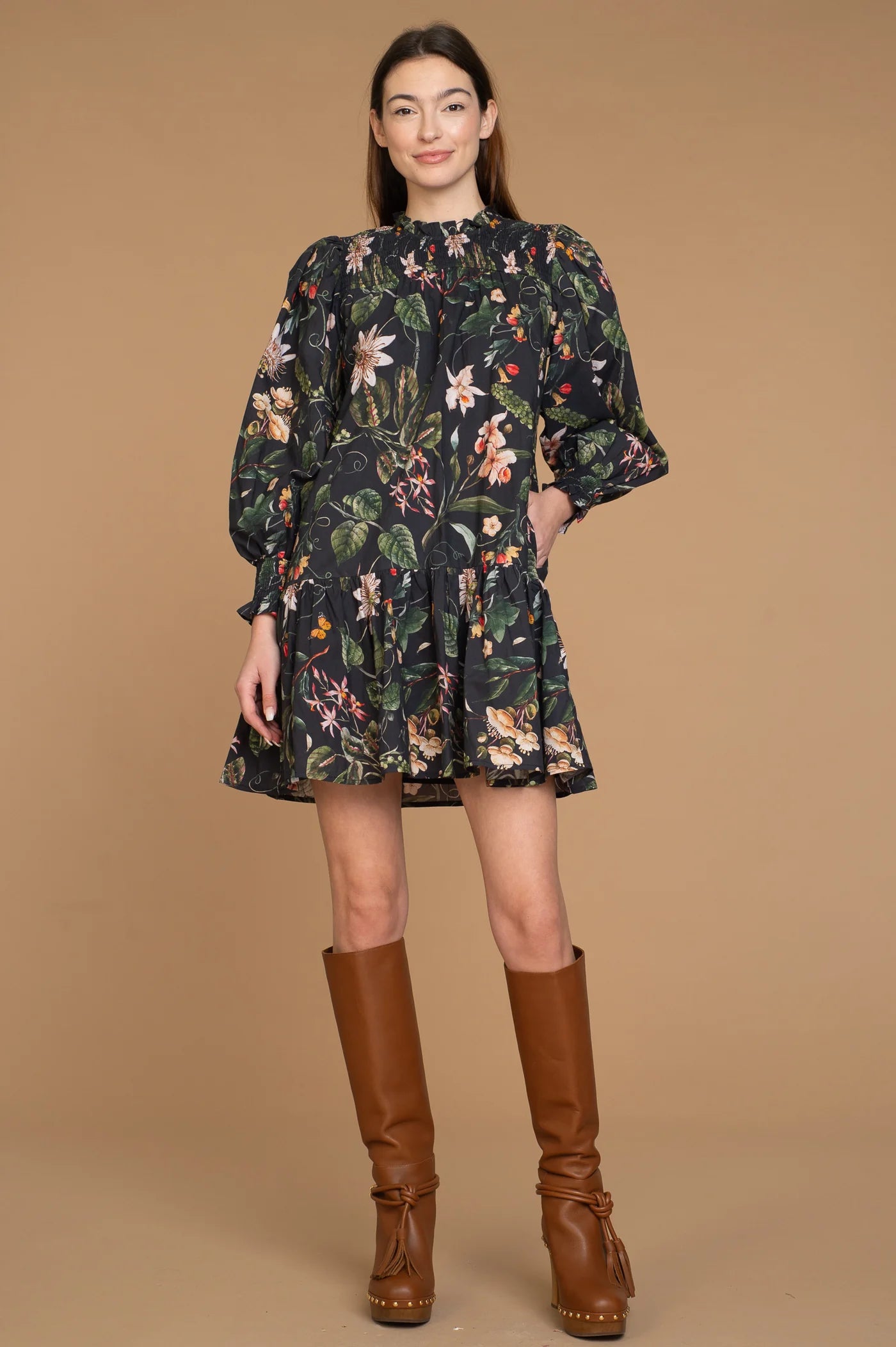 Lucy Dress - Exotica Black