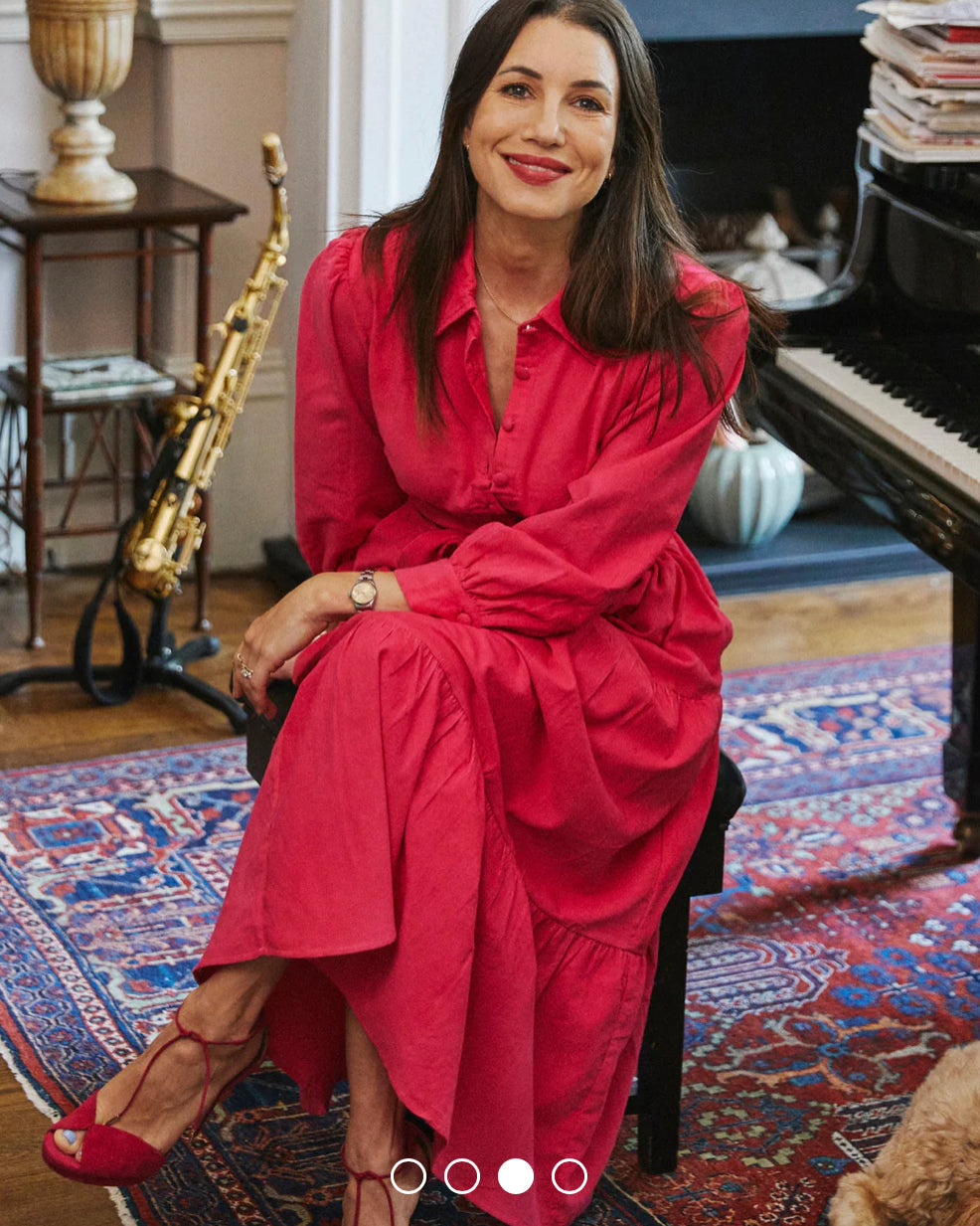 Fuschia Cord Gina Dress is