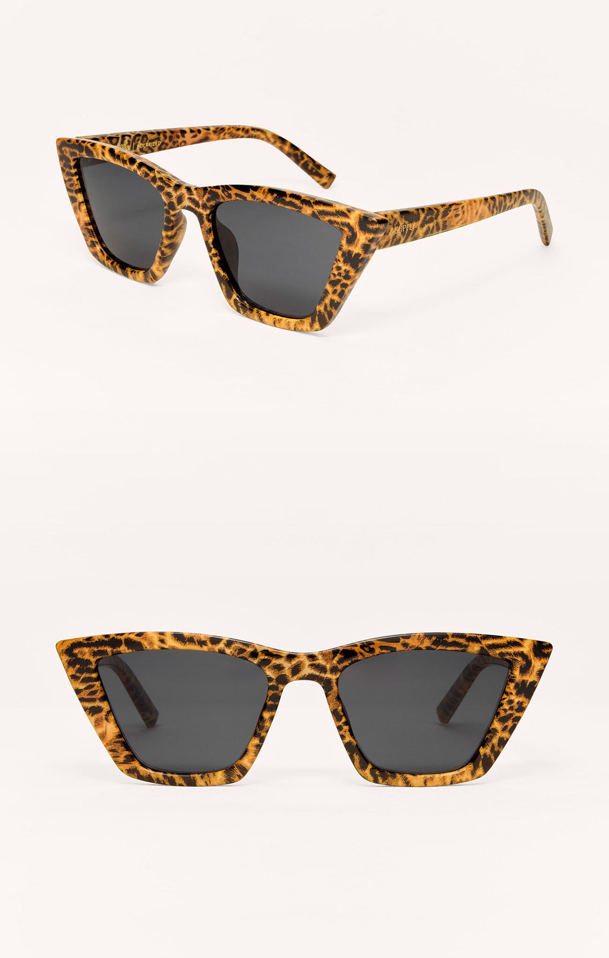Villa Polarized Sunglasses Leopard Grey