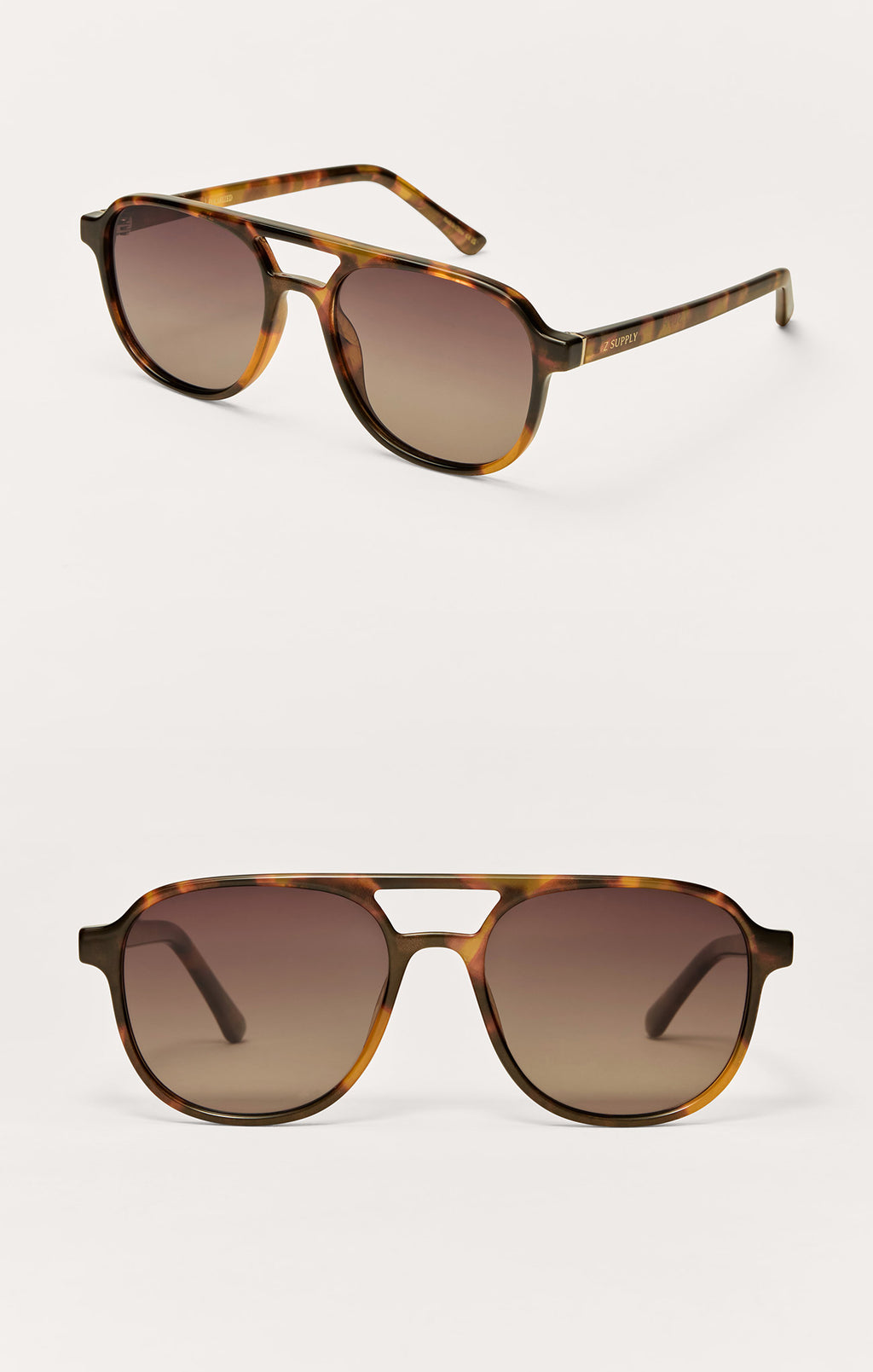 Tourist Blue Polarized Sunglasses - Brown Tortoise Gradient