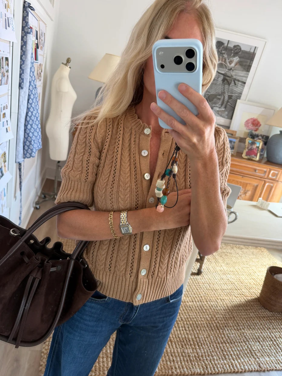 Leah Pointelle Cardigan