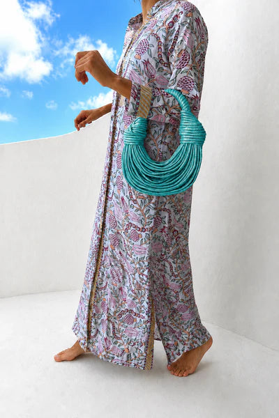 Lysi Bag- Metallic Turquoise