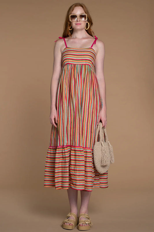 Malin Dress - Strawberry Stripes