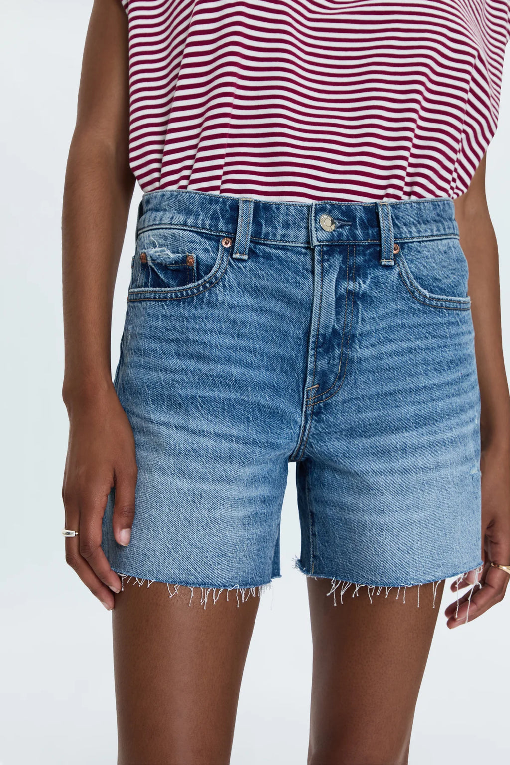 Kennedy Mid Rise Cut-Off Shorts- Central Vintage