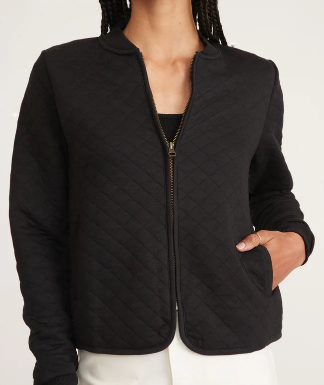 Corbet Quilted Bomber - Black