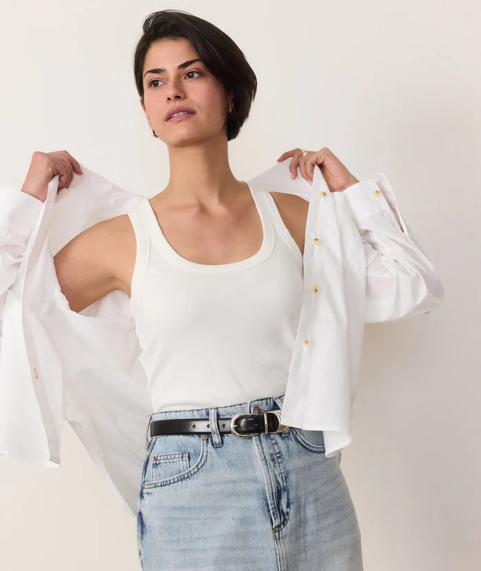 Cali Poplin Shirt- White