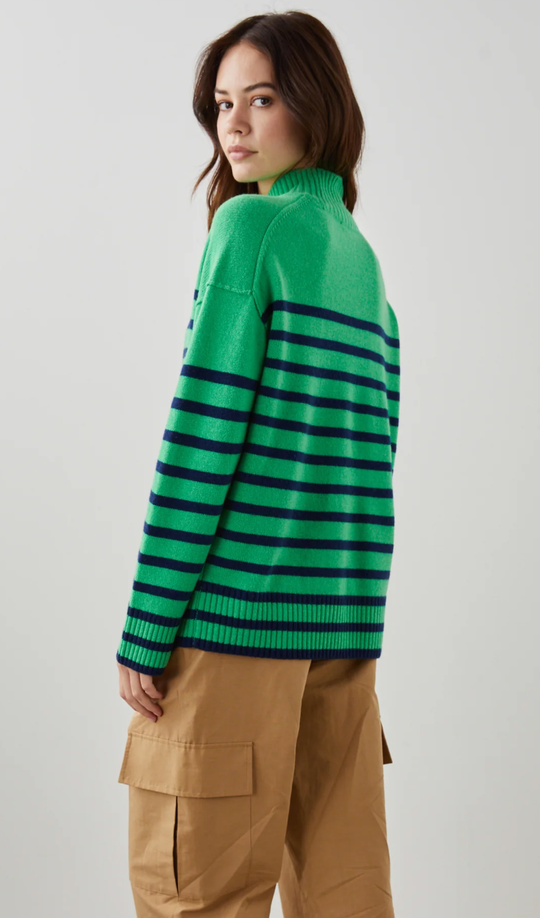 Sasha Sweater - Kelly Navy Stripe