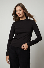 Linny Mock Neck Tee