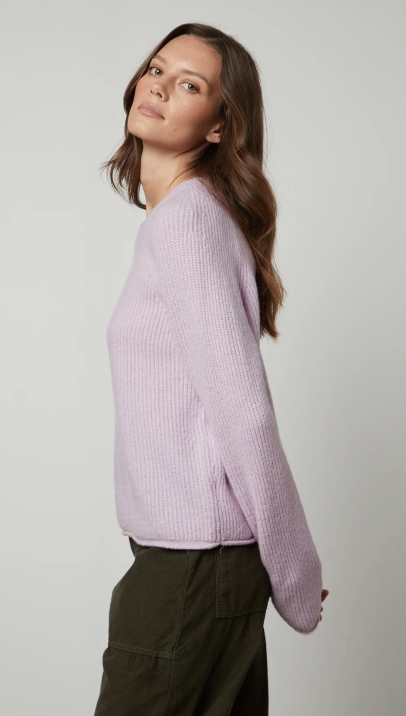 Gigi Crew Neck Sweater - Lilac