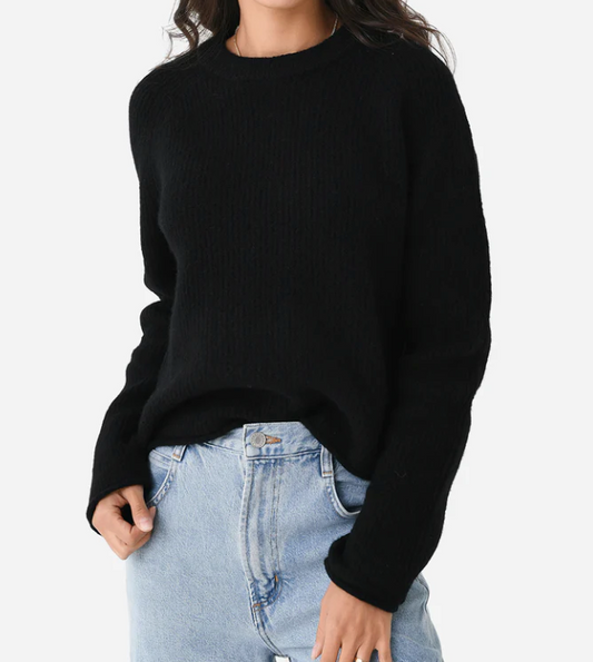Gigi Crew Neck Sweater - Black
