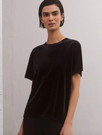 Simone Velvet Top Black