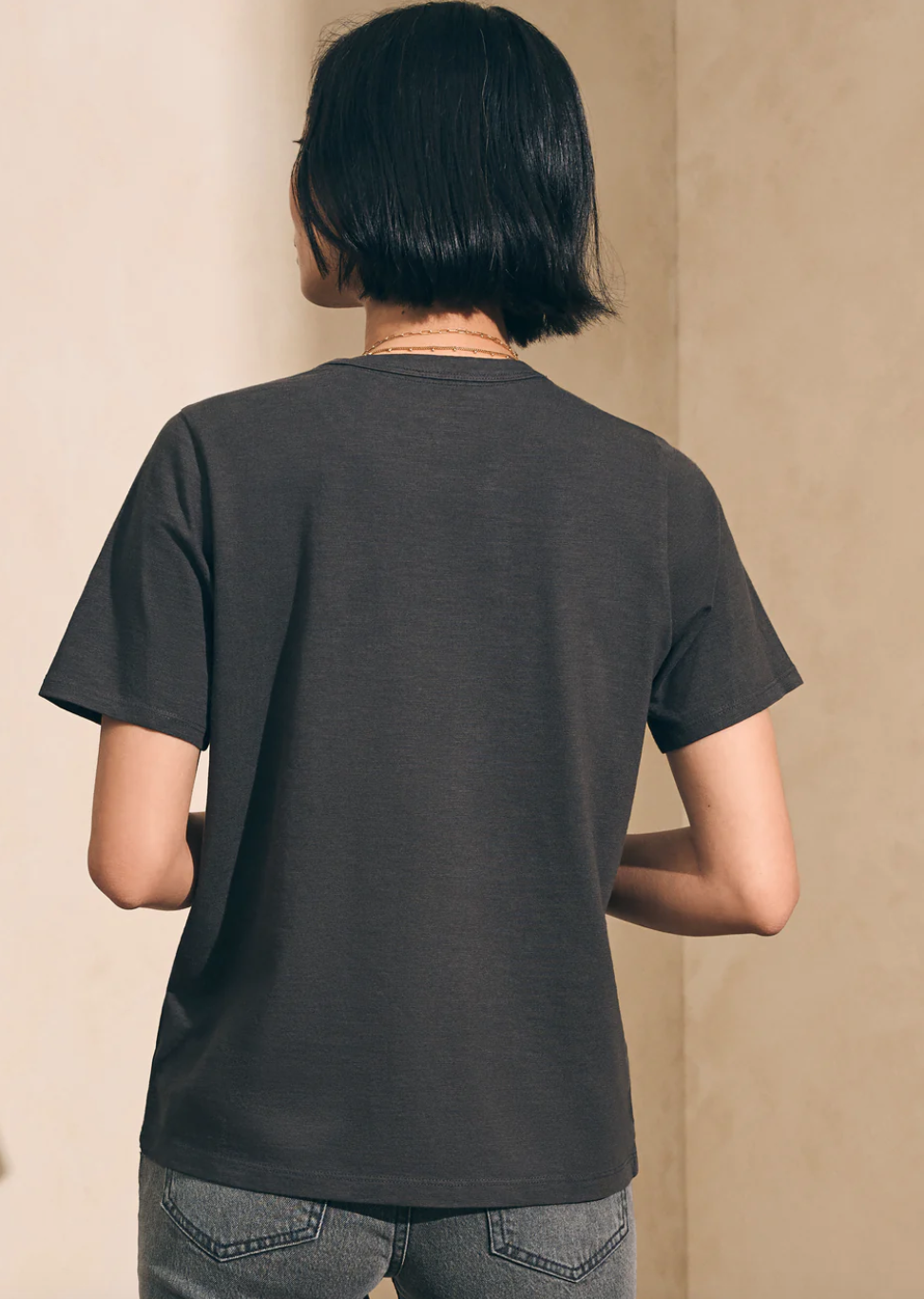 Sun Washed Crew Tee - Washed Black