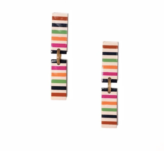 Striped Colorful Isabella Earrings