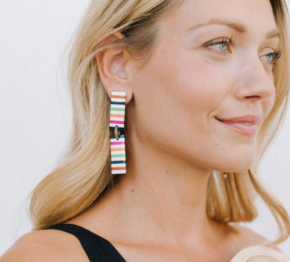 Striped Colorful Isabella Earrings