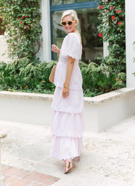 Blush Tiered Maxi Dress