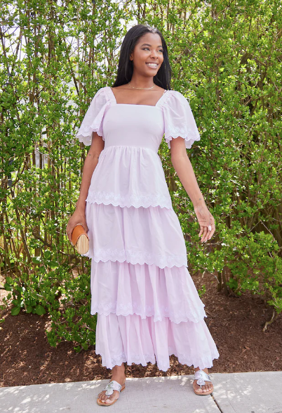 Blush Tiered Maxi Dress