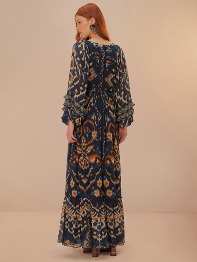 Pineapple Ikat Maxi Dress