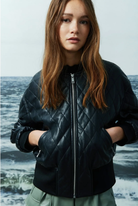 Pia Quilted Bomber Jacket