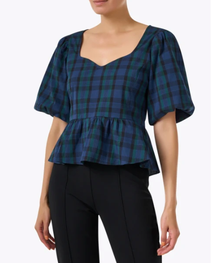 Blackwatch Peplum Top