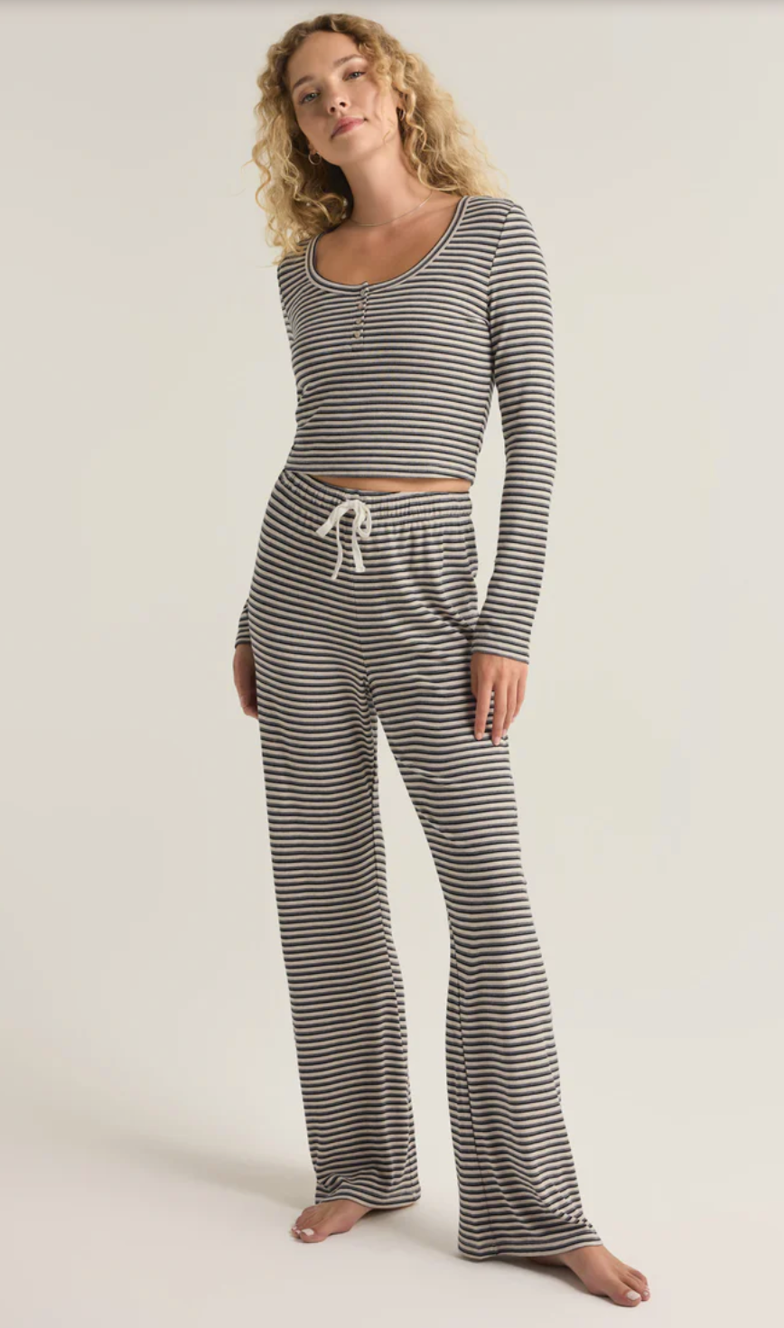 Lounger Stripe Modal Rib Pant