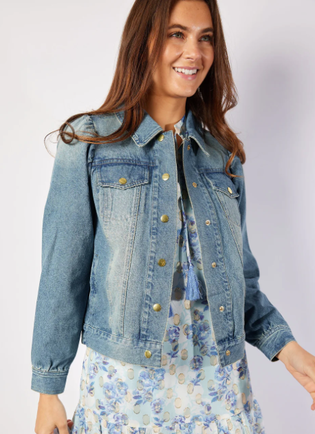 Puff Sleeve Denim Jacket