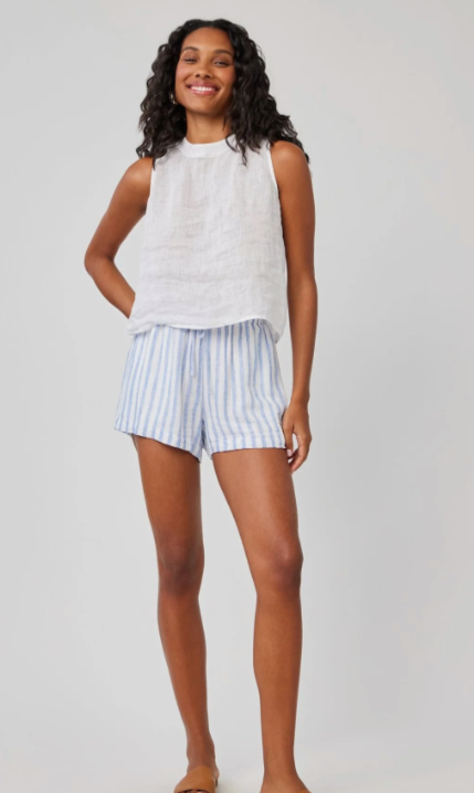 Contrast Tie Flowy Shorts