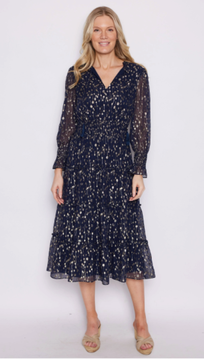 Smocked Waist Midi Dress