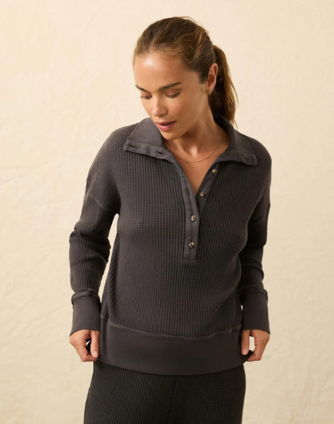 Apres Waffle-Textured Henley