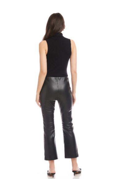 Sigourney Faux Leather Pintuck Pants