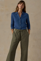 Sunwashed Knit Shirt- Medium Indigo