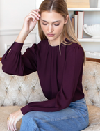 Gathered Neckline Top - Winetasting
