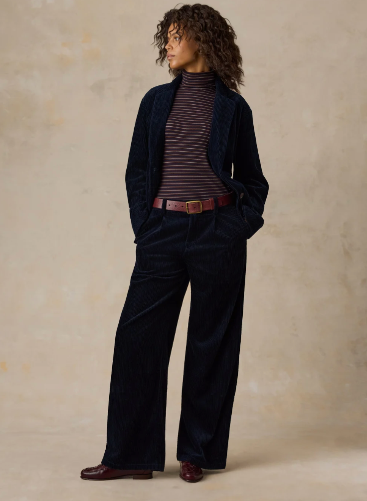 Hawthorne Cord Pleated Trouser