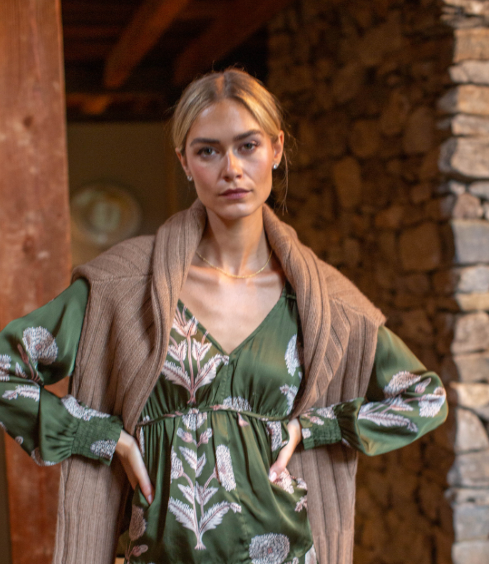 Nina Top - Olive Zinnia by Marea