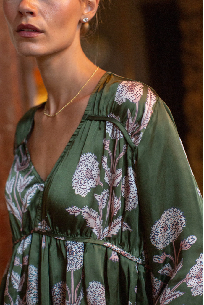 Nina Top - Olive Zinnia by Marea