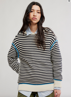 Free Asher Pullover - Navy Stripes