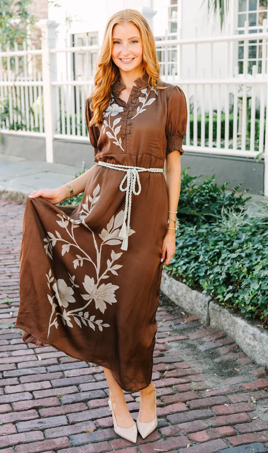 Celine Dress - Harvest Wine