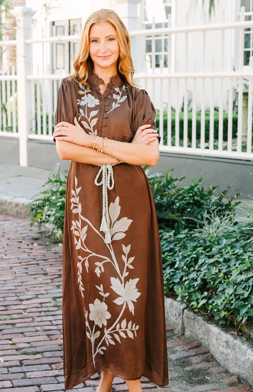 Celine Dress - Harvest Wine