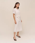 Midi Shirt Dress- Ivory