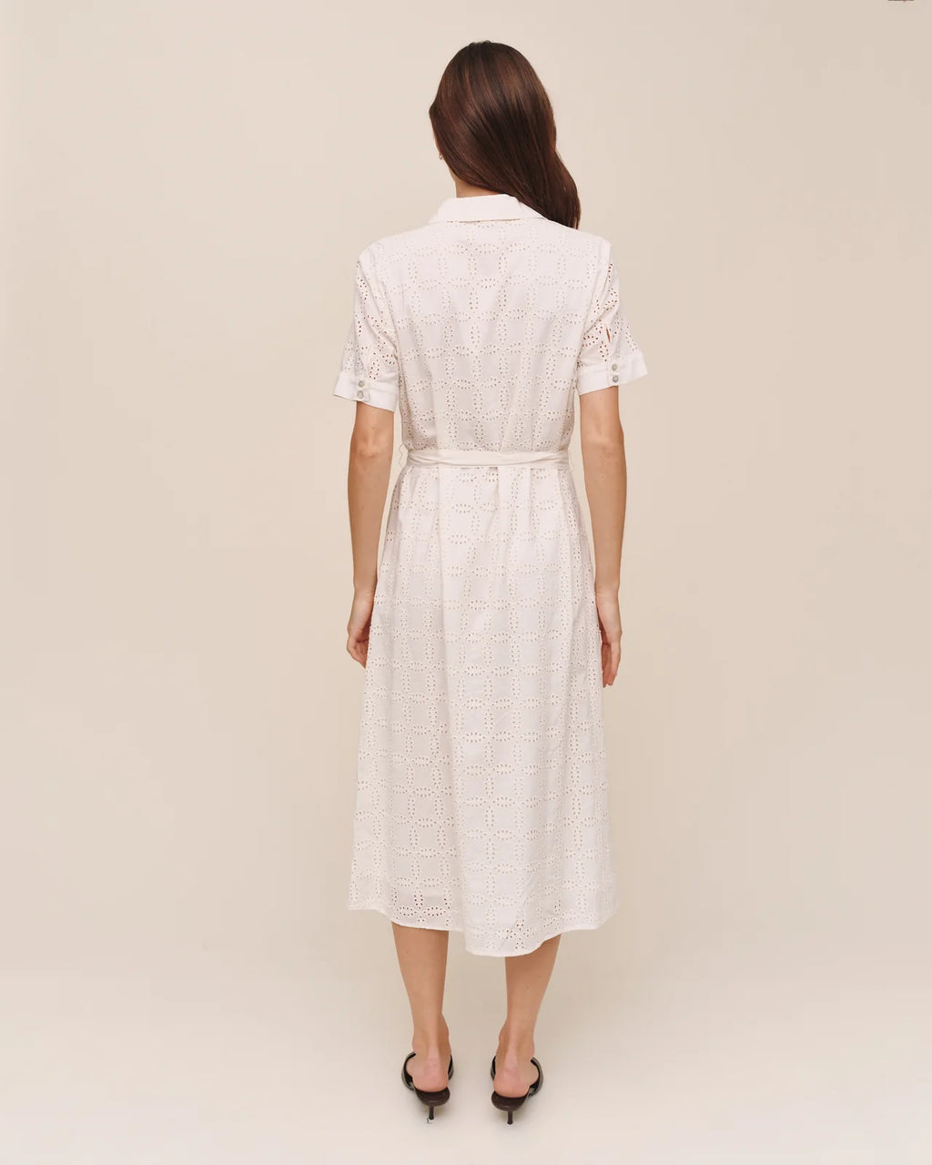 Midi Shirt Dress- Ivory