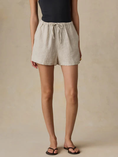 Laguna Linen Montecito Shorts- Flax