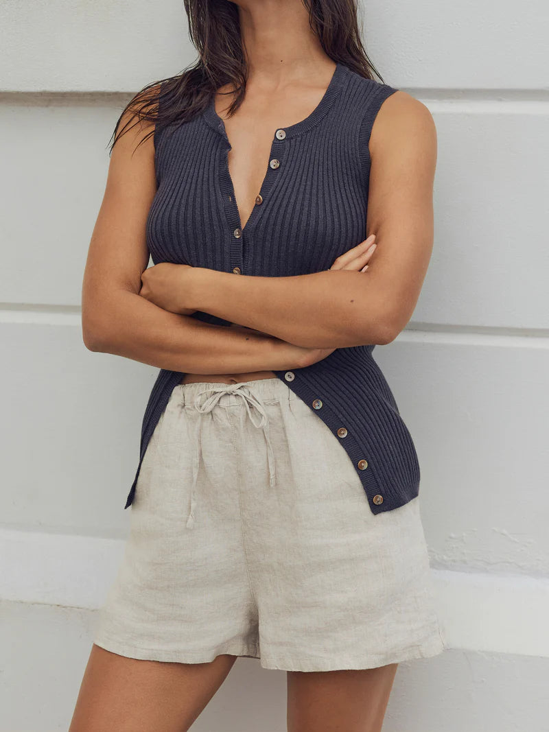 Laguna Linen Montecito Shorts- Flax