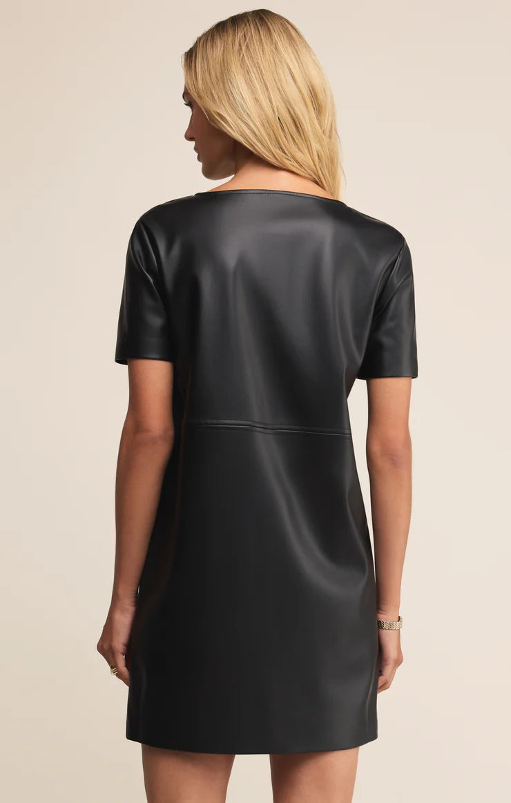 London Faux Leather Mini Dress