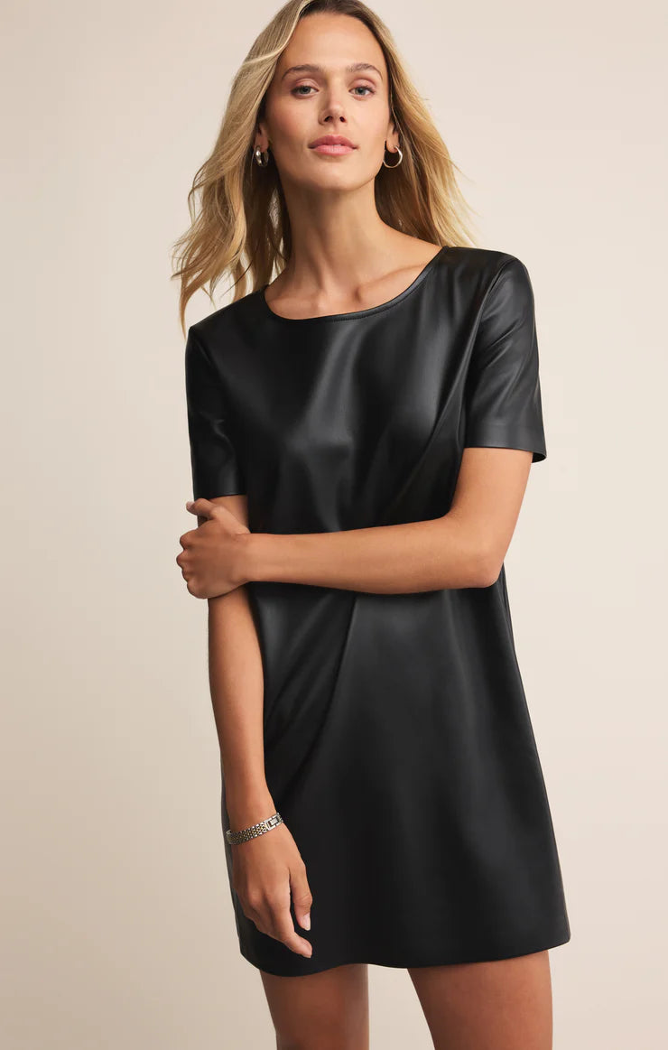 London Faux Leather Mini Dress