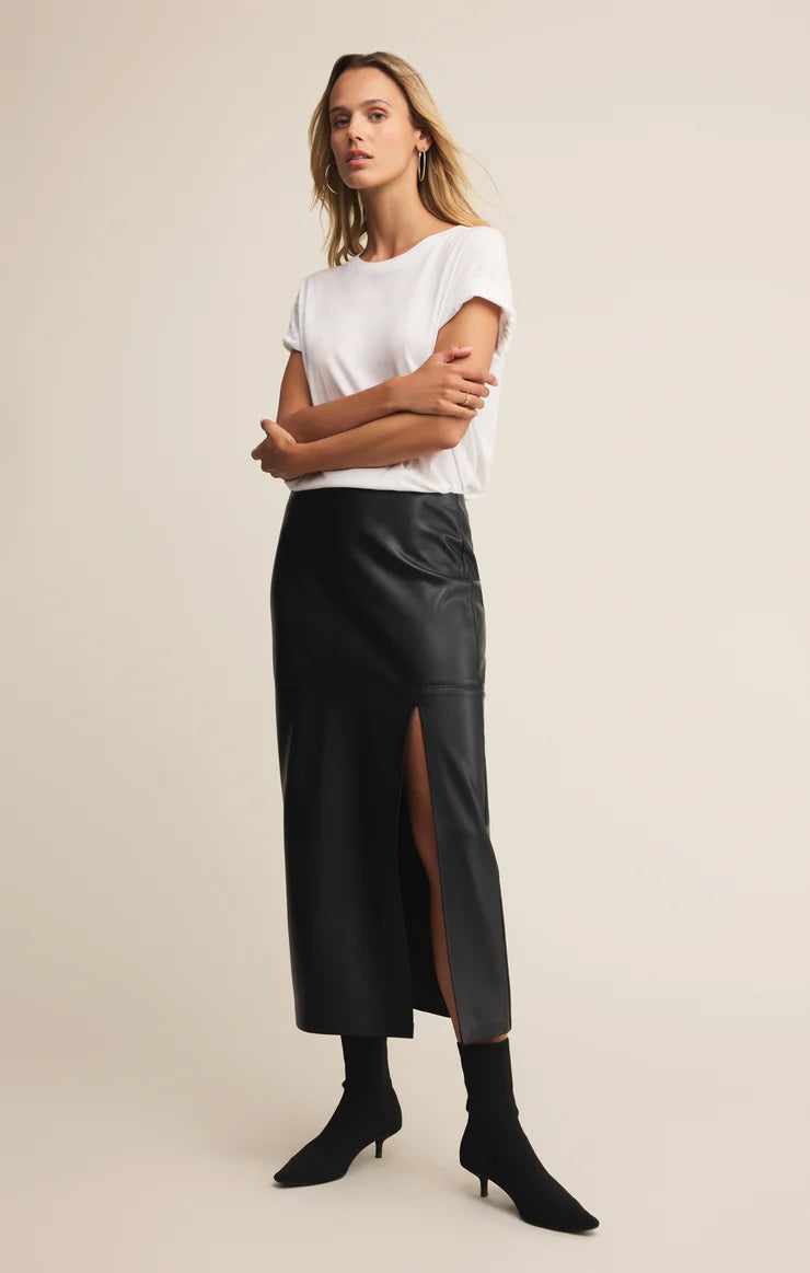 Metropolitan Leather Skirt