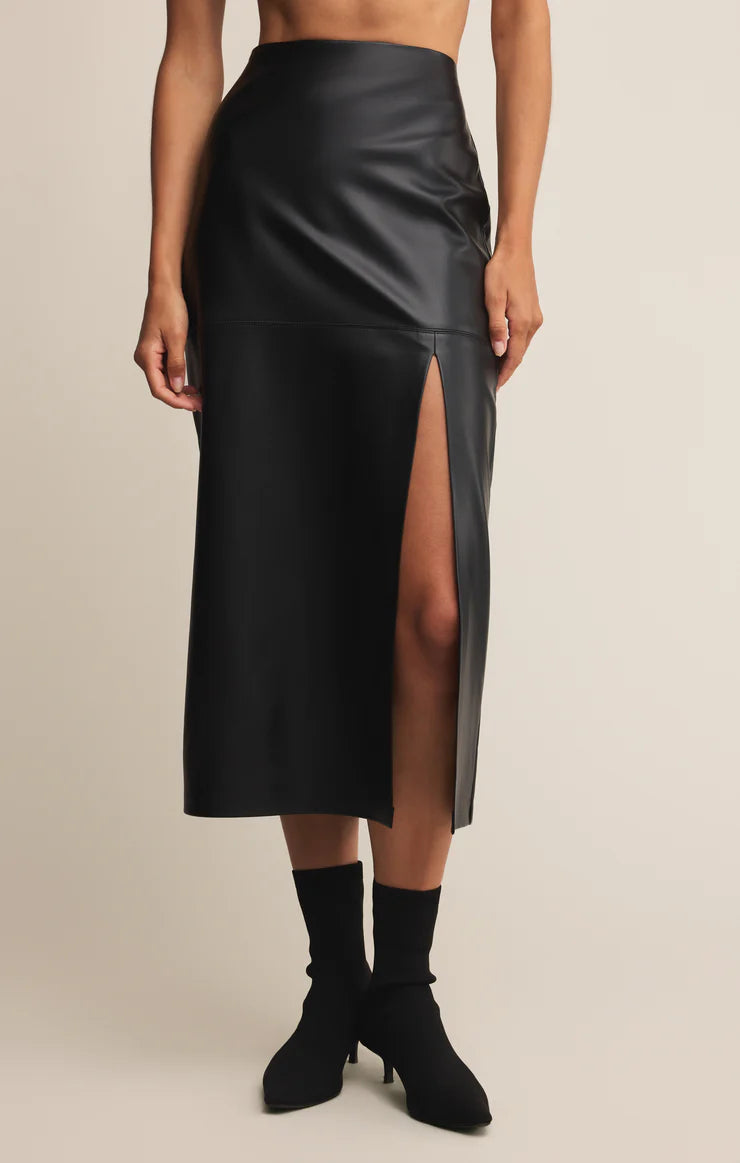Metropolitan Leather Skirt